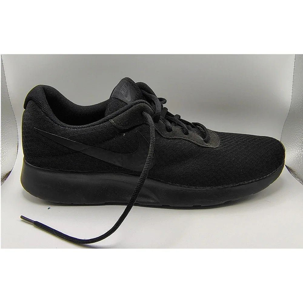 Nike Tanjun Triple Black Mens Running Shoes Sneakers 812654-001 Size 14 - Picture 7 of 10